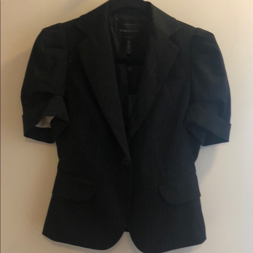 BCBG Max Azria short sleeve pinstriped blazer